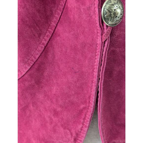 Women's Pink Leather Jacket - Picture 12 of 14